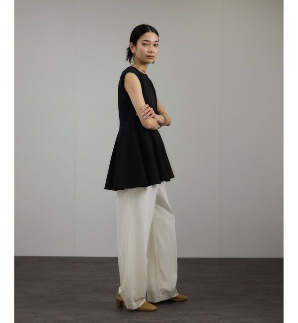 SALON adam et rope'「【WEB限定】ショルダータックペプラムプルオーバー」|Tシャツ・カットソー|