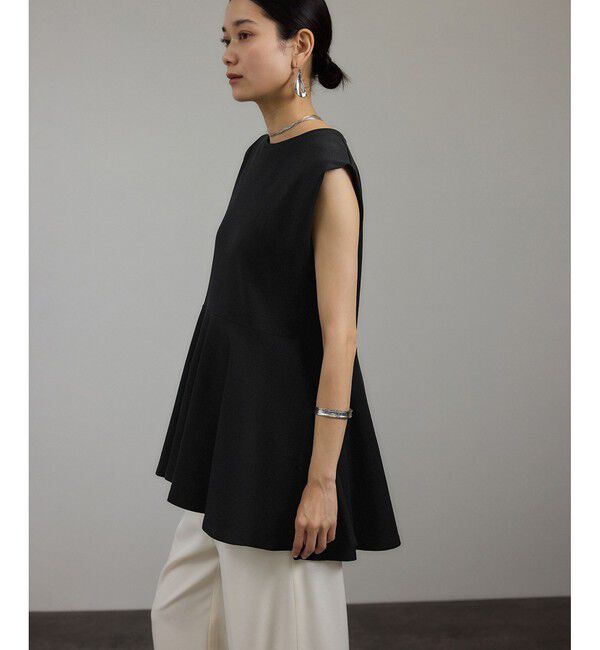 SALON adam et rope'「【WEB限定】ショルダータックペプラムプルオーバー」|Tシャツ・カットソー|