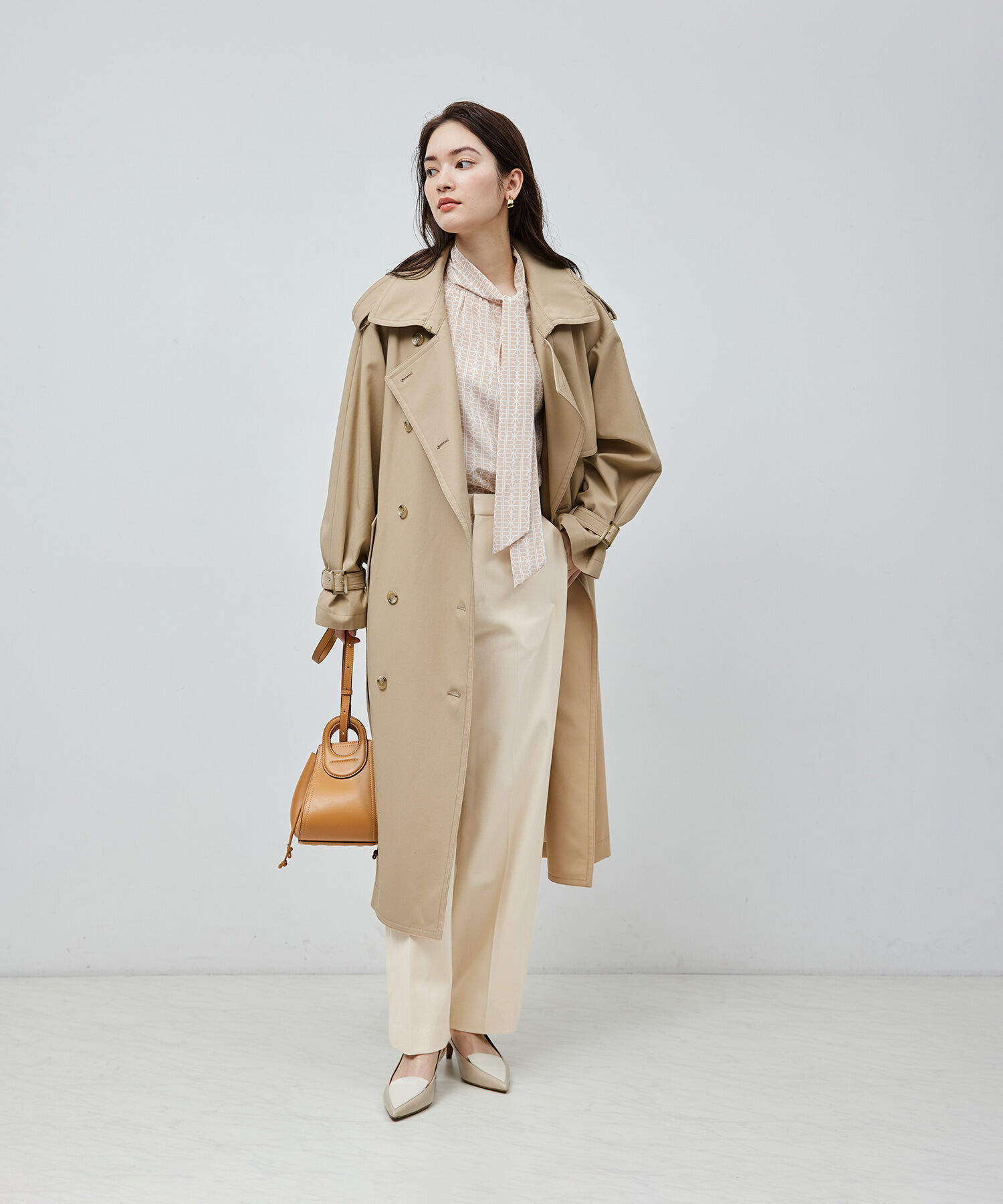 ROPE「【雑誌掲載】コットンカルゼサイドタックパンツ」|その他|