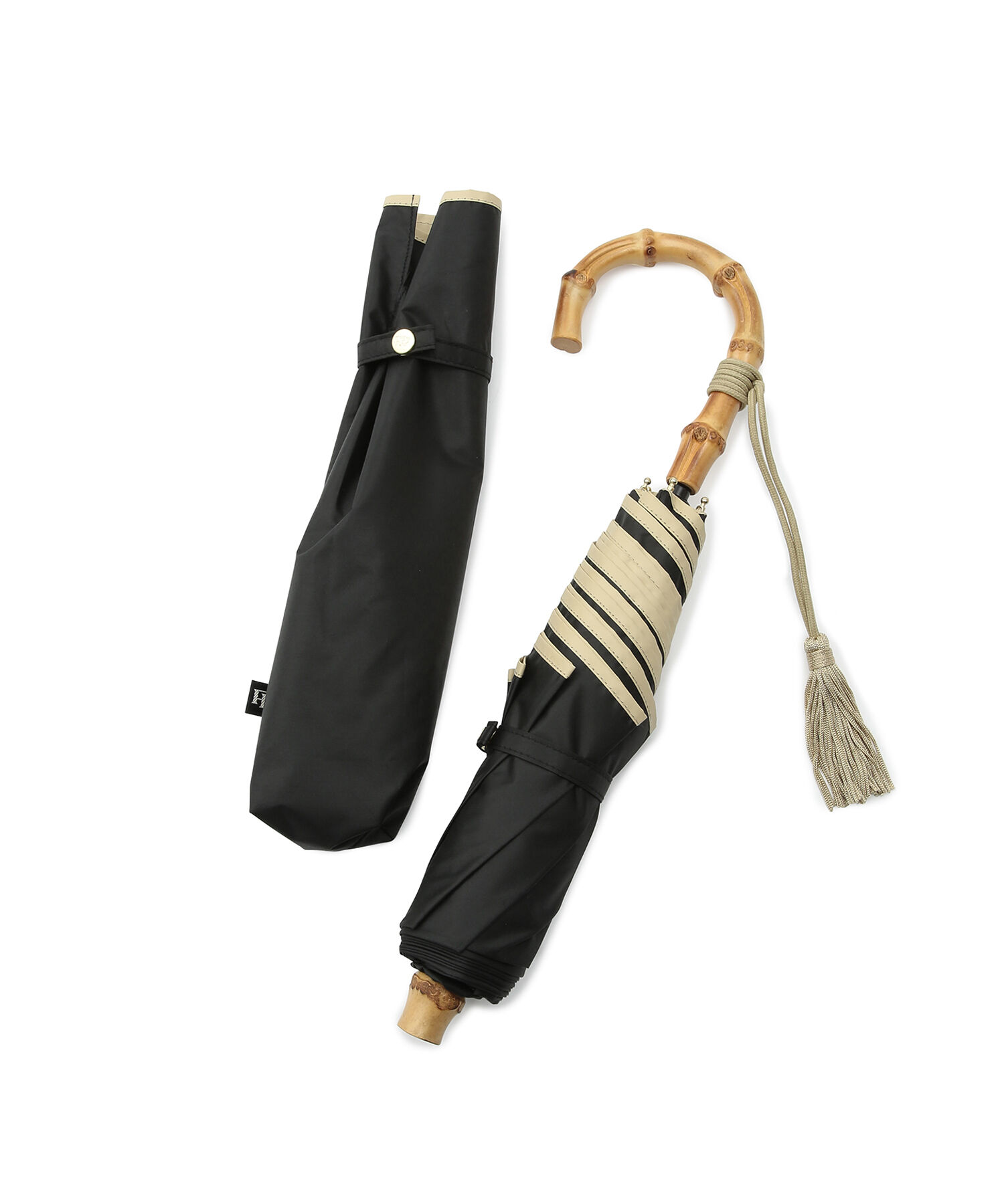 ROPE「バイカラーコンパクトパラソル（折りたたみ傘/日傘）【晴雨兼用/UVカット】【完全遮光生地】」|傘|