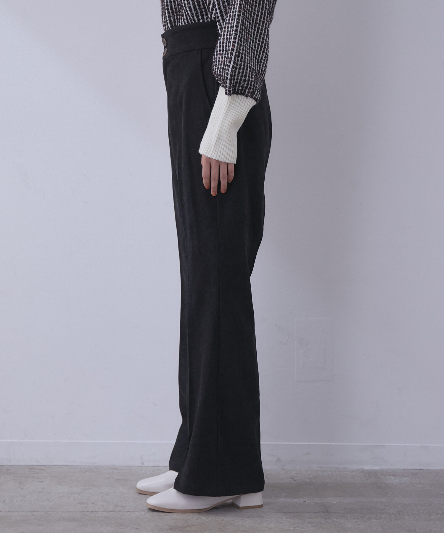 vis-a-vis「【WEB限定】起毛カラーフレアパンツ」|スラックス|