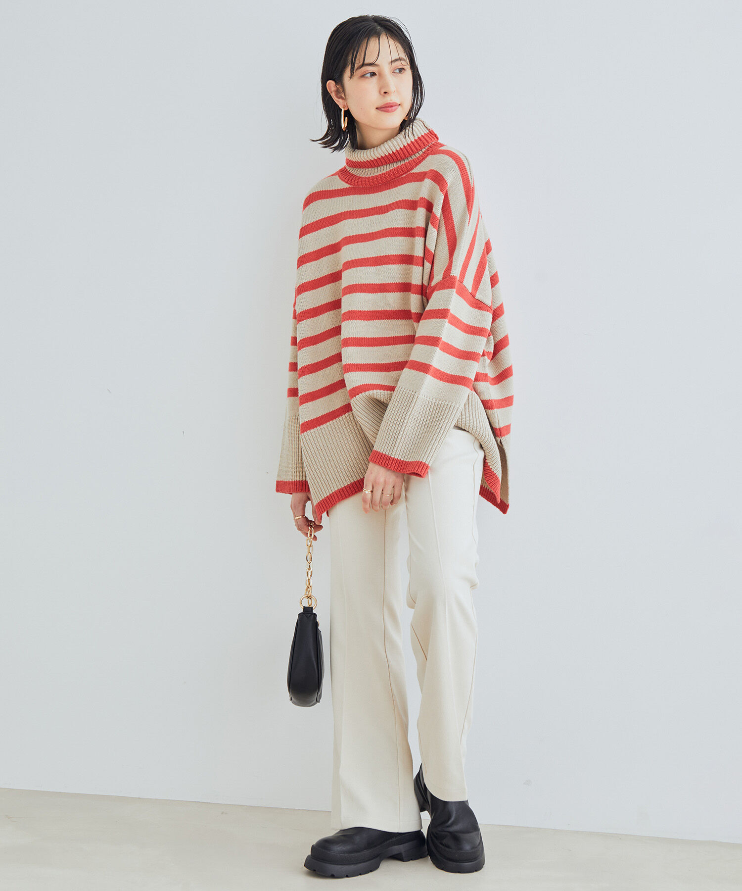 vis-a-vis「【WEB限定】起毛カラーフレアパンツ」|スラックス|