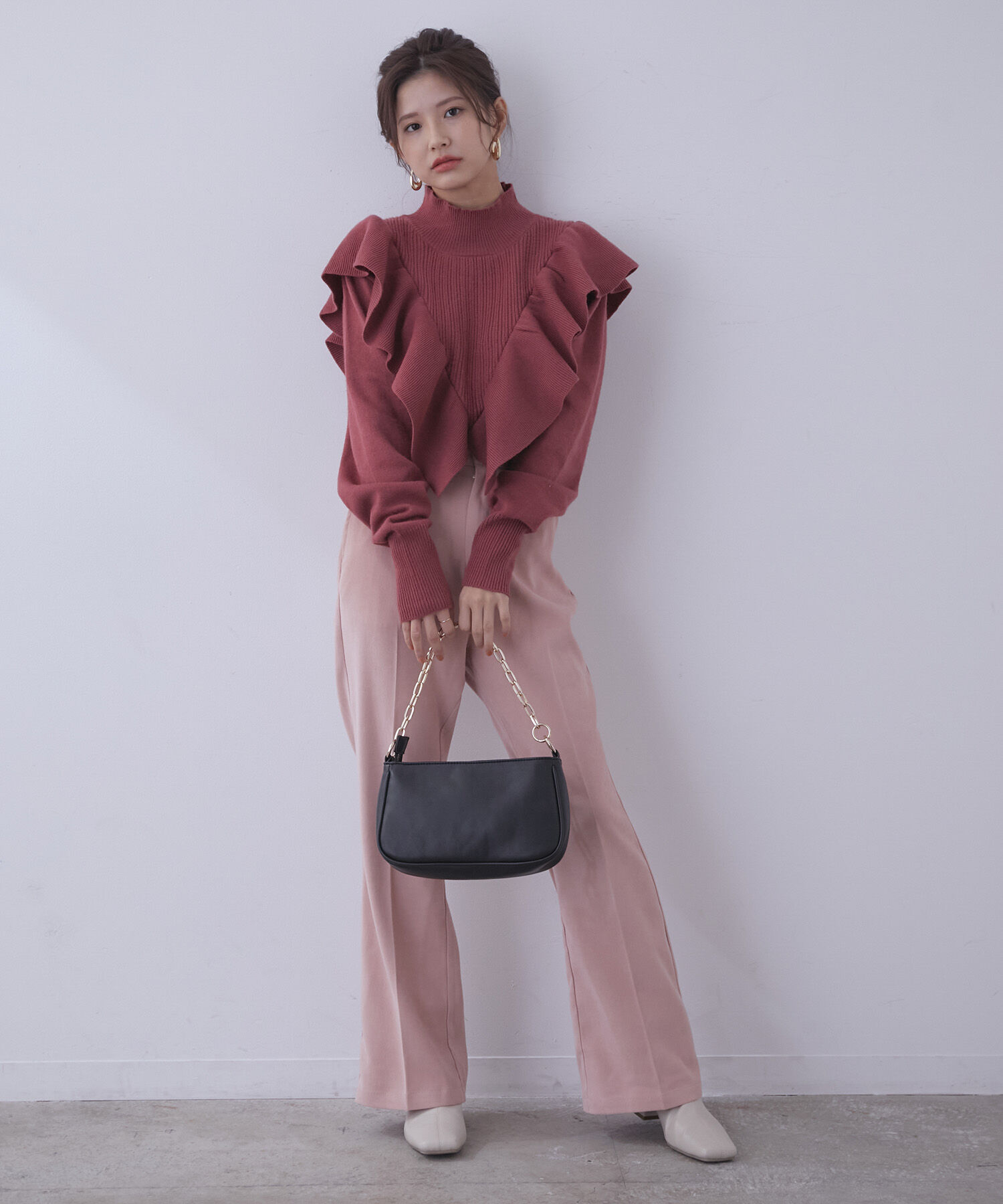 vis-a-vis「【WEB限定】起毛カラーフレアパンツ」|スラックス|