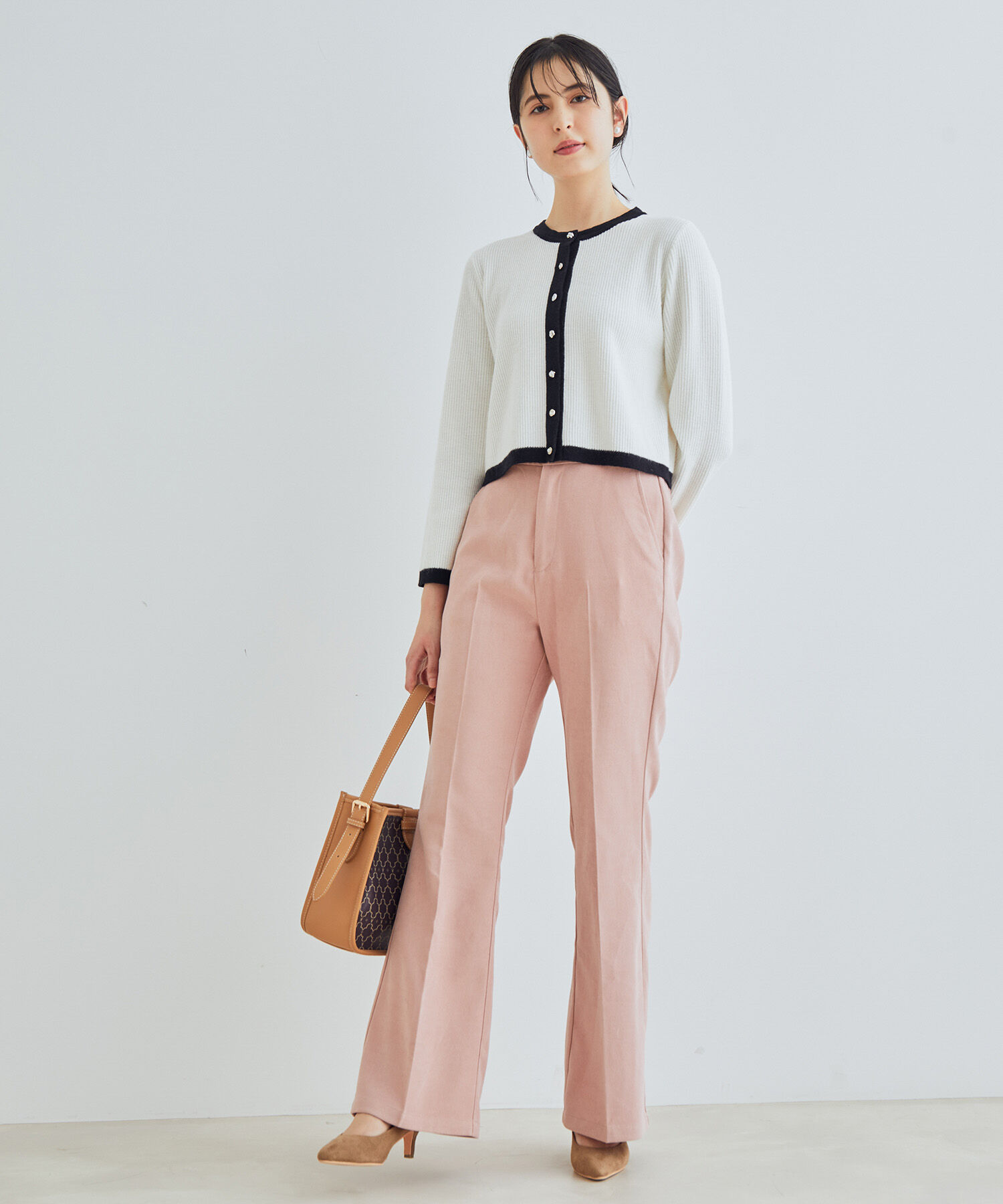 vis-a-vis「【WEB限定】起毛カラーフレアパンツ」|スラックス|