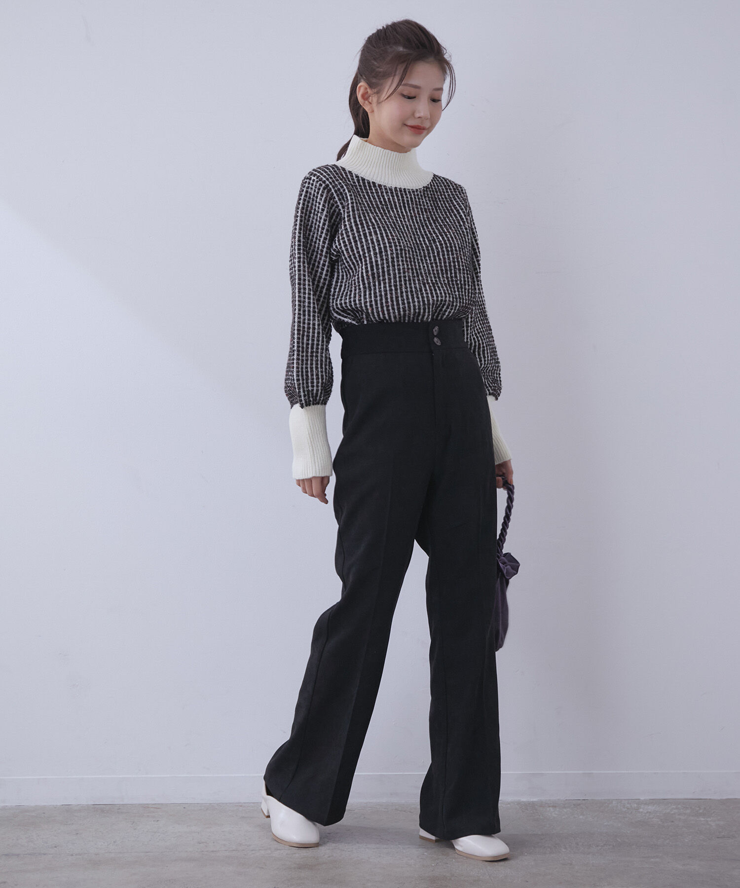 vis-a-vis「【WEB限定】起毛カラーフレアパンツ」|スラックス|