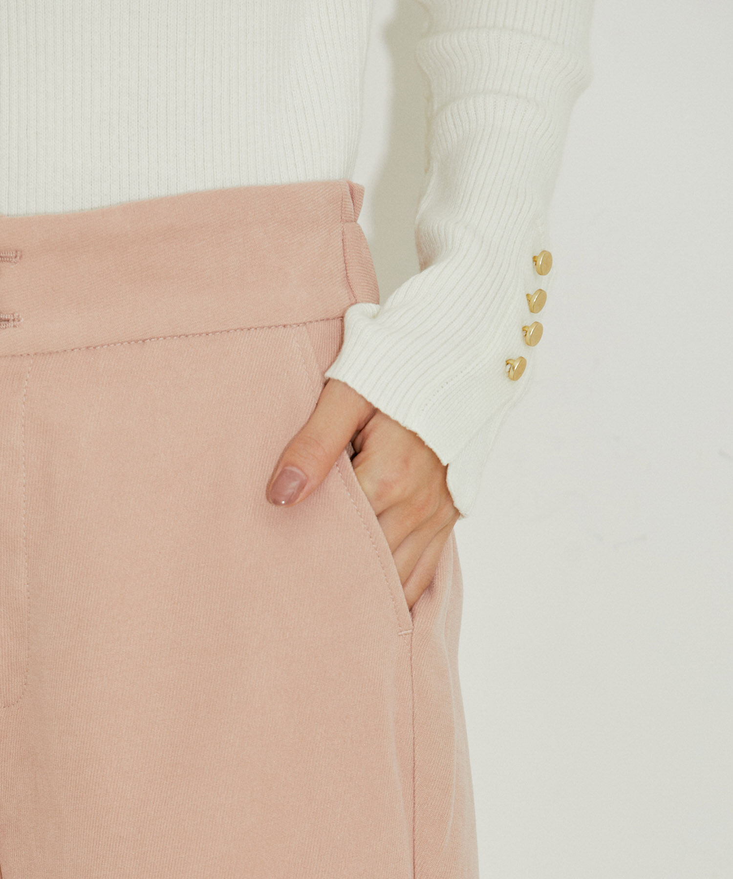 vis-a-vis「【WEB限定】起毛カラーフレアパンツ」|スラックス|