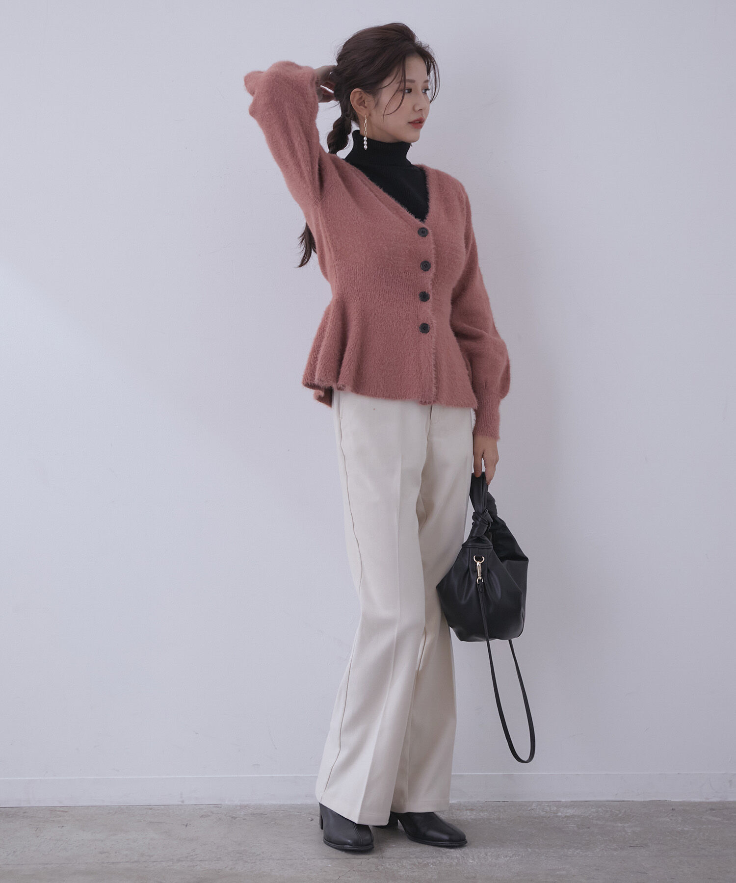 vis-a-vis「【WEB限定】起毛カラーフレアパンツ」|スラックス|