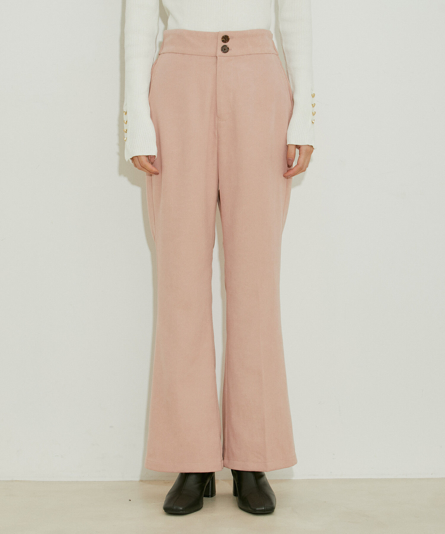 vis-a-vis「【WEB限定】起毛カラーフレアパンツ」|スラックス|