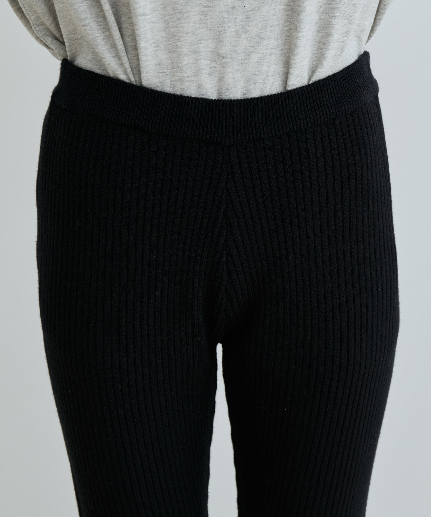 vis-a-vis「【WEB限定】もちっとリブニットカラーフレアパンツ」|スラックス|