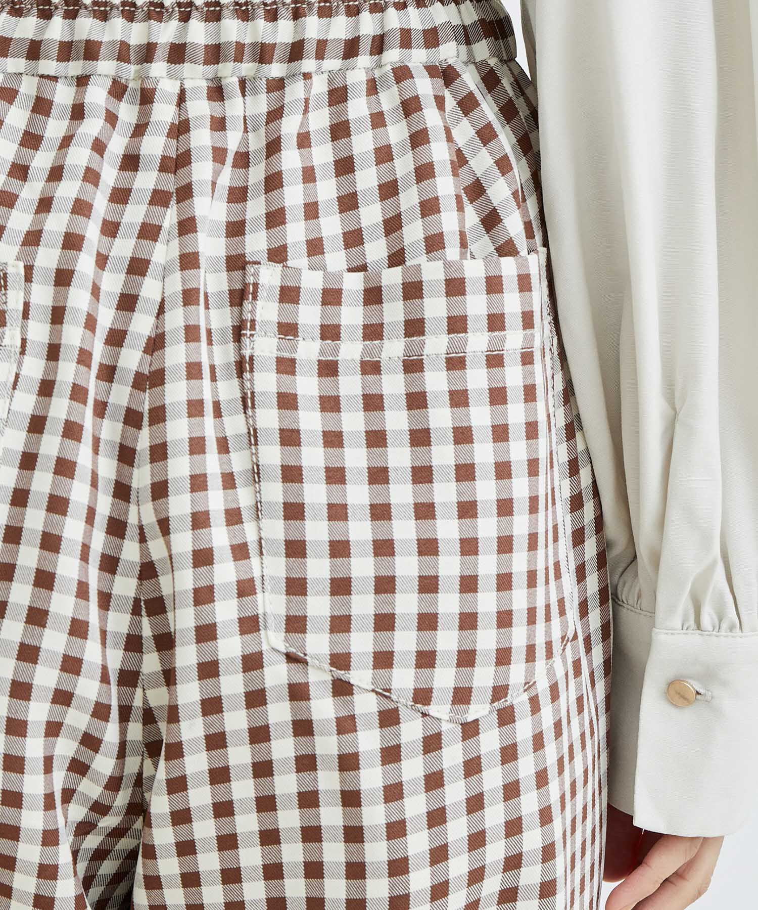 vis-a-vis「【WEB限定】ギンガムチェックフレアパンツ」|スラックス|