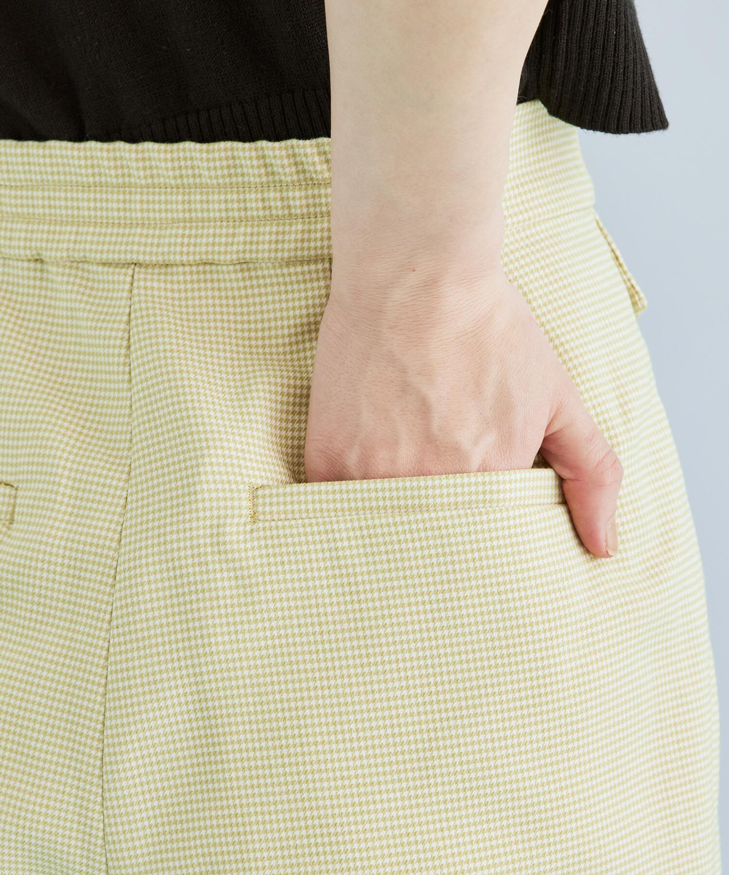 VIS「ミジンコ千鳥チェックフレアパンツ」|スラックス|