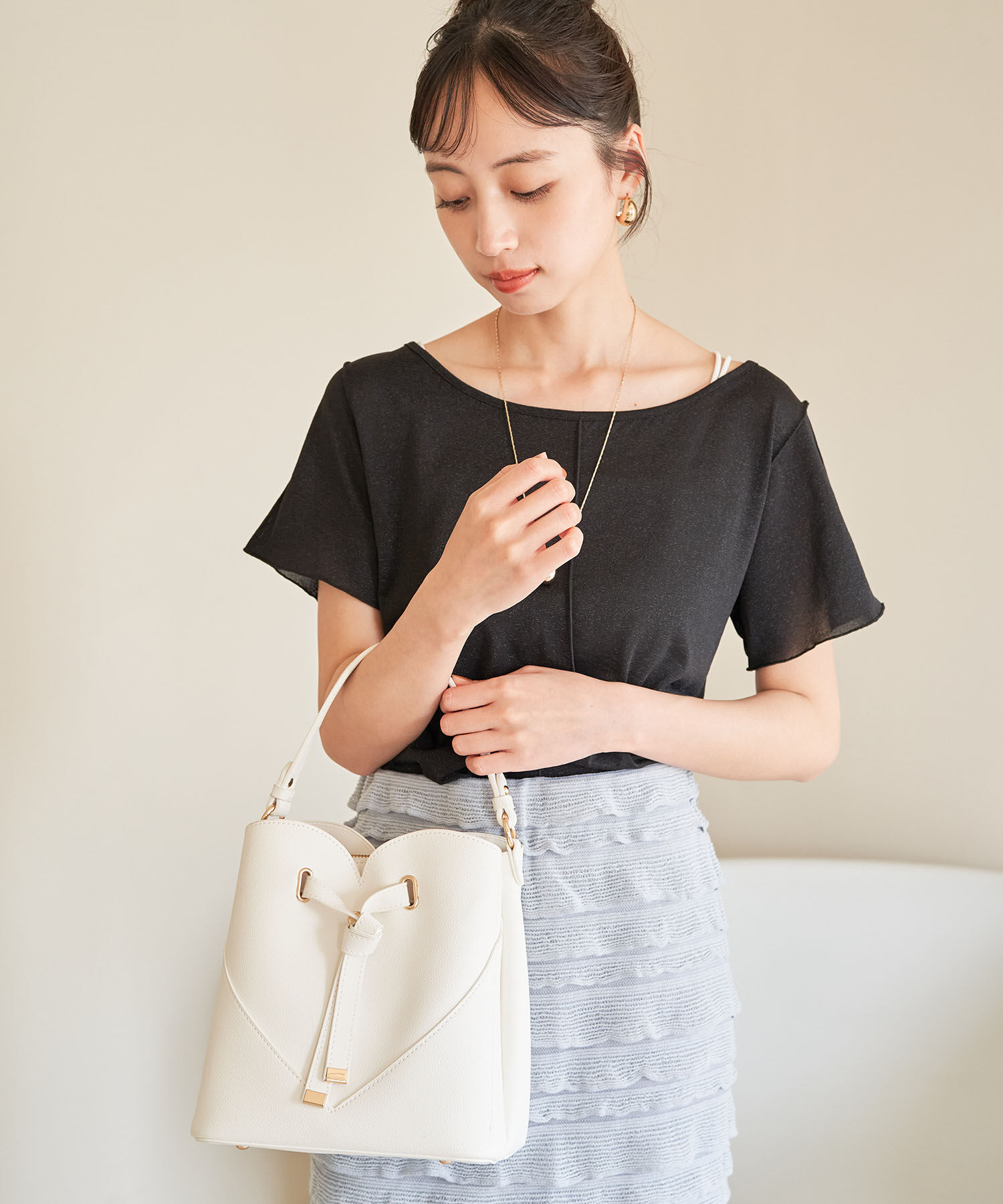 VIS「【追加生産】【2WAY】ハートカットバッグ」|ハンドバッグ|