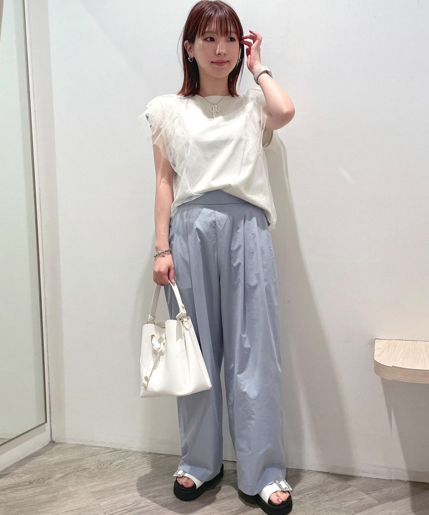 VIS「【追加生産】【2WAY】ハートカットバッグ」|ハンドバッグ|