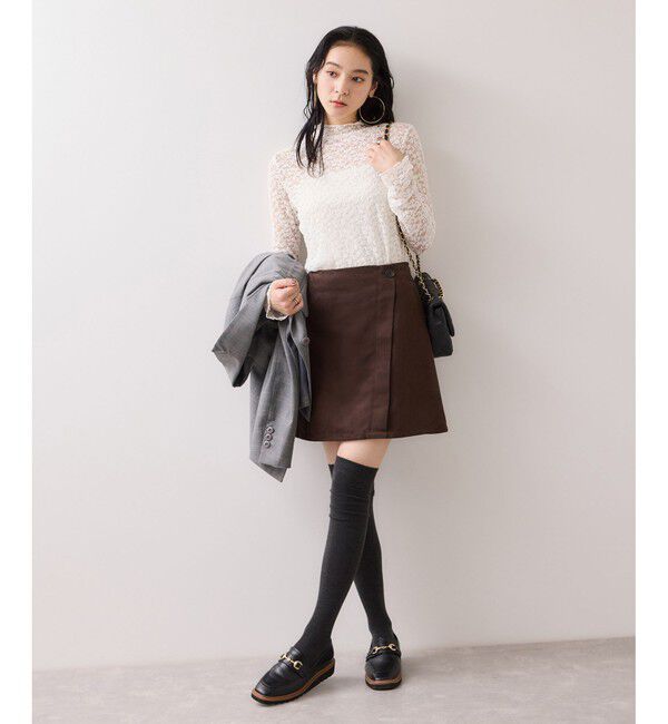 VIS「レースプチハイネックインナープルオーバー」|Tシャツ・カットソー|