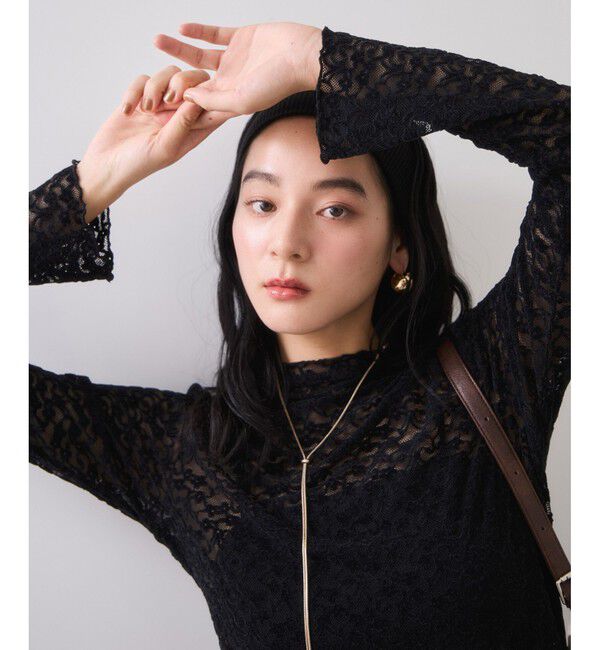 VIS「レースプチハイネックインナープルオーバー」|Tシャツ・カットソー|