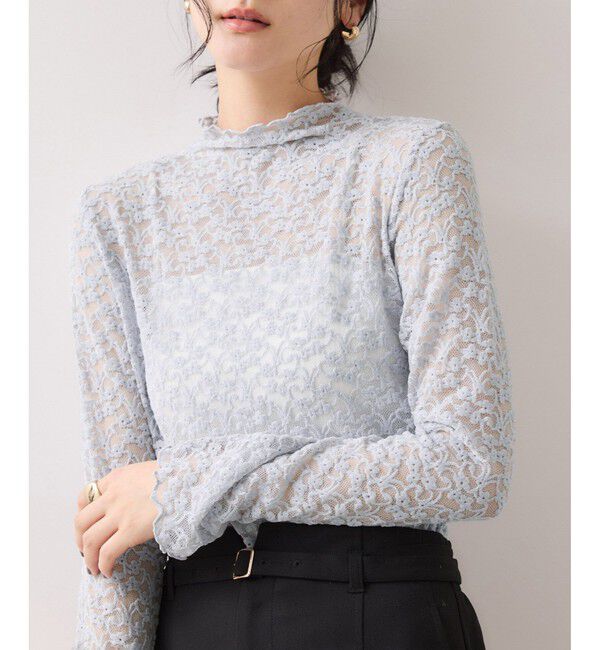 VIS「レースプチハイネックインナープルオーバー」|Tシャツ・カットソー|