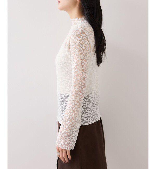VIS「レースプチハイネックインナープルオーバー」|Tシャツ・カットソー|