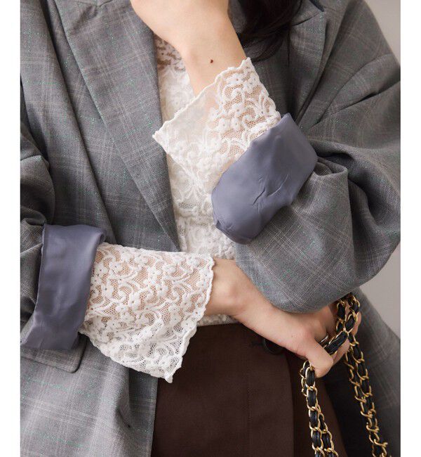 VIS「レースプチハイネックインナープルオーバー」|Tシャツ・カットソー|