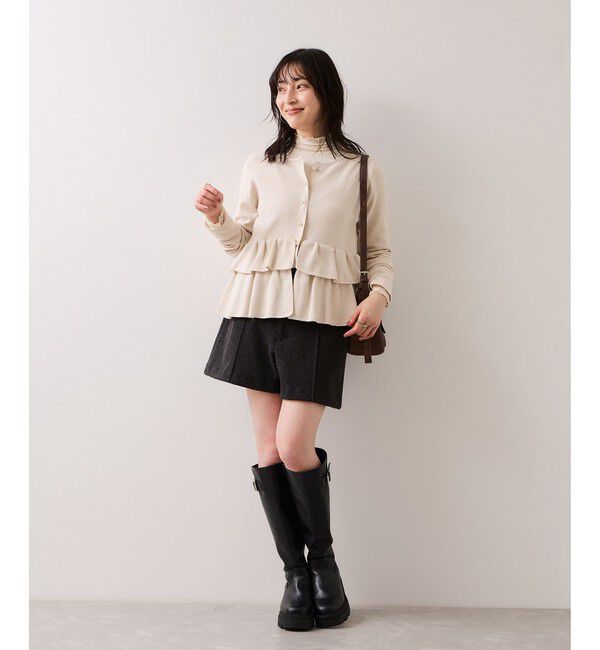 VIS「ティアードペプラムニットカーディガン」|カーディガン|