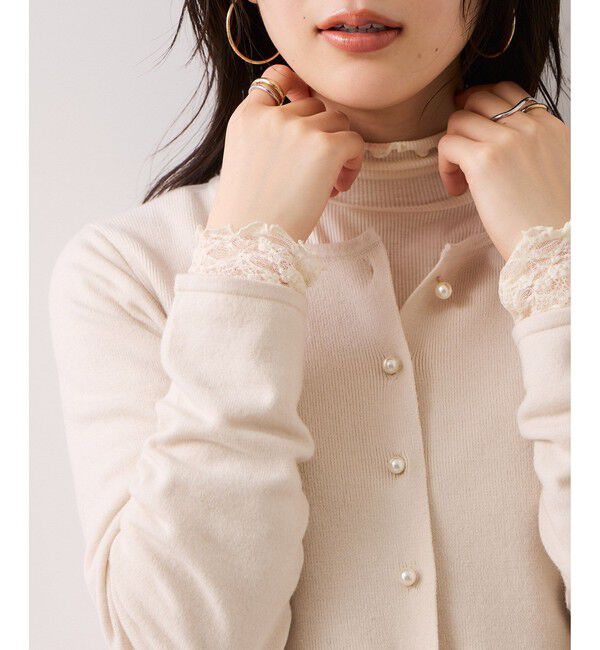 VIS「ティアードペプラムニットカーディガン」|カーディガン|