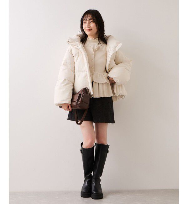 VIS「ティアードペプラムニットカーディガン」|カーディガン|