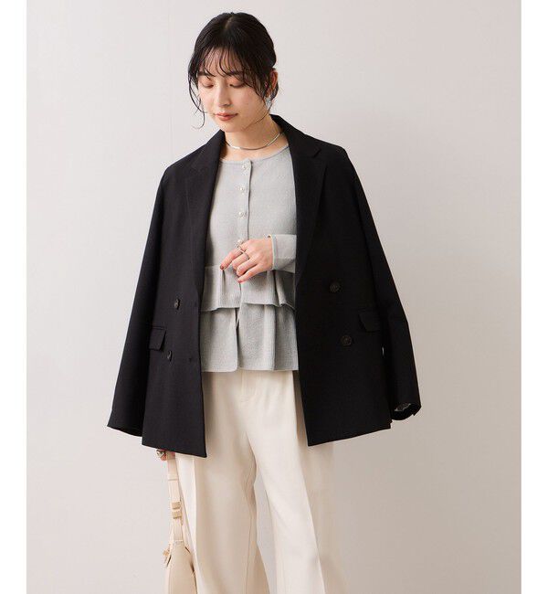 VIS「ティアードペプラムニットカーディガン」|カーディガン|