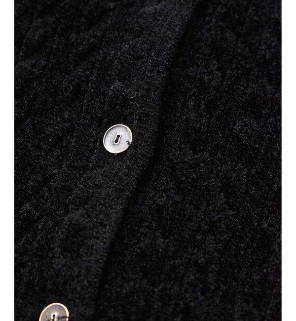 VIS「モールベロアケーブルカーディガントップス/イージーケア」|カーディガン|