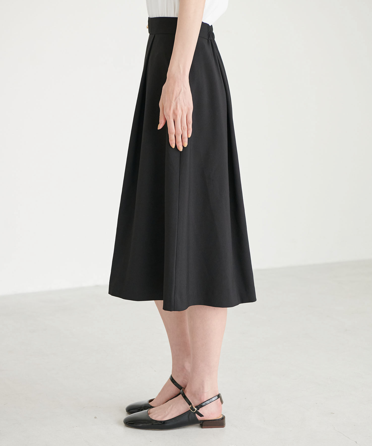 Rope&rsquo;Picnic「ビット付きタックフレアスカート」|スカート|