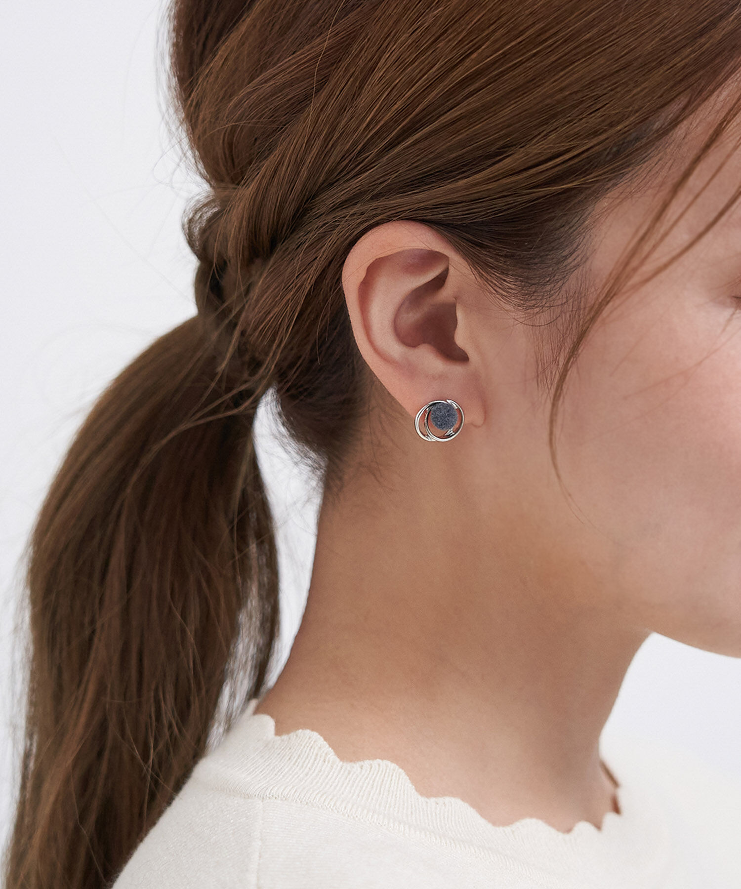 ROPE PICNIC PASSAGE「ミニベロアボールピアス」|ピアス|