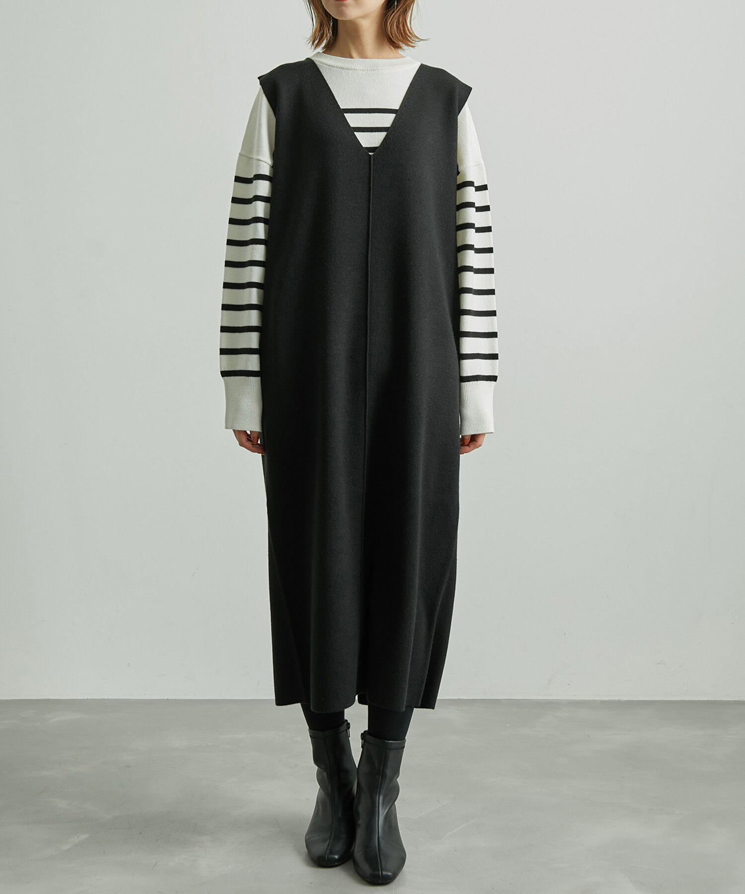 Rope&rsquo;Picnic「アンチピリングニットジャンパースカート」|ジャンパースカート|