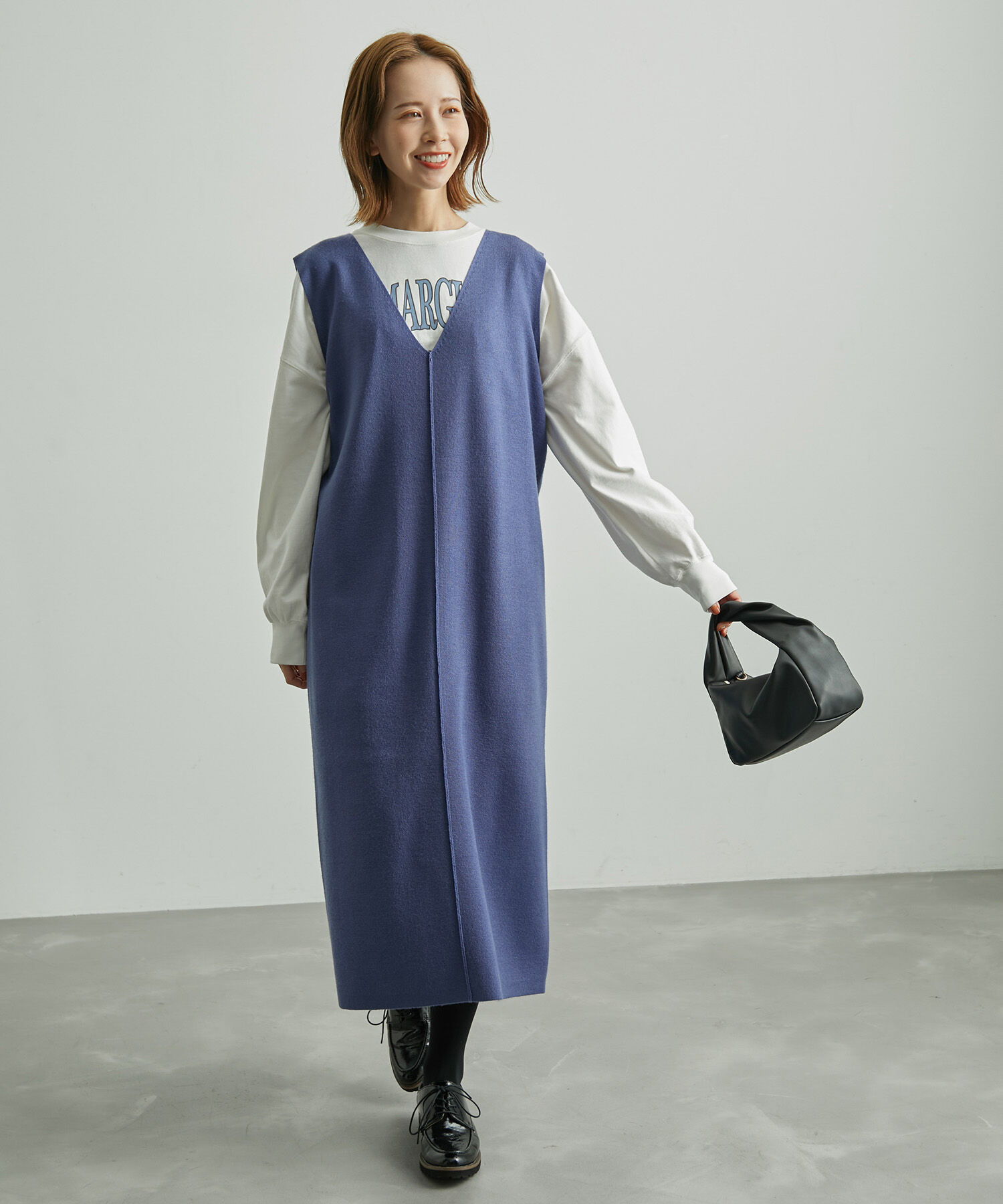 Rope&rsquo;Picnic「アンチピリングニットジャンパースカート」|ジャンパースカート|