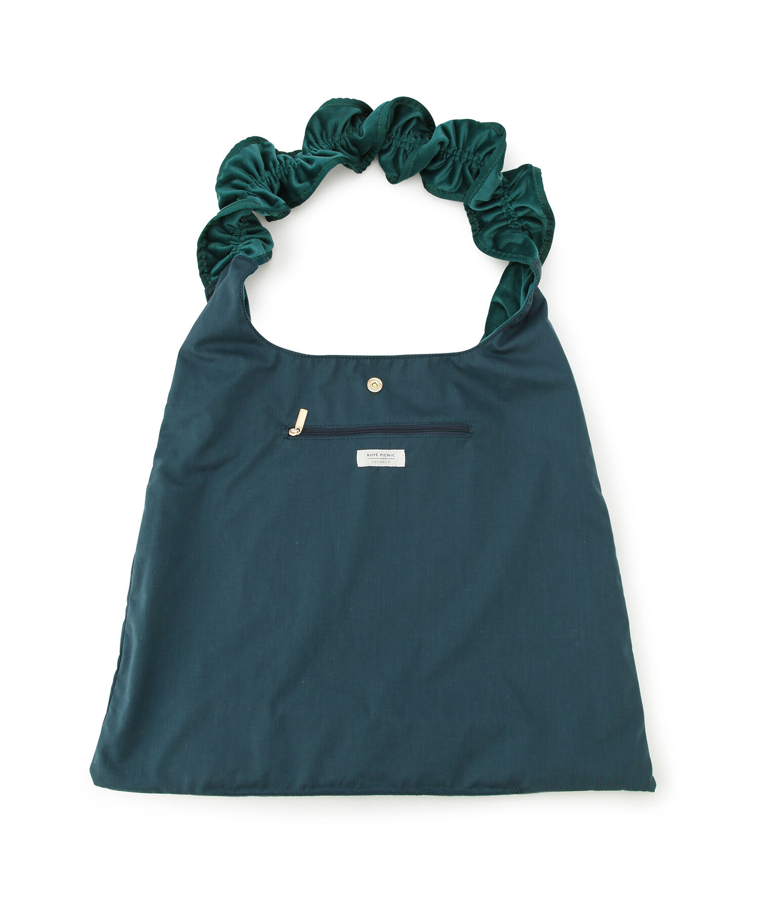 ROPE PICNIC PASSAGE「【WEB限定カラー:グリーン】A4対応/2WAYフリルベロアワンショルダーバッグ」|ショルダー・メッセンジャー|