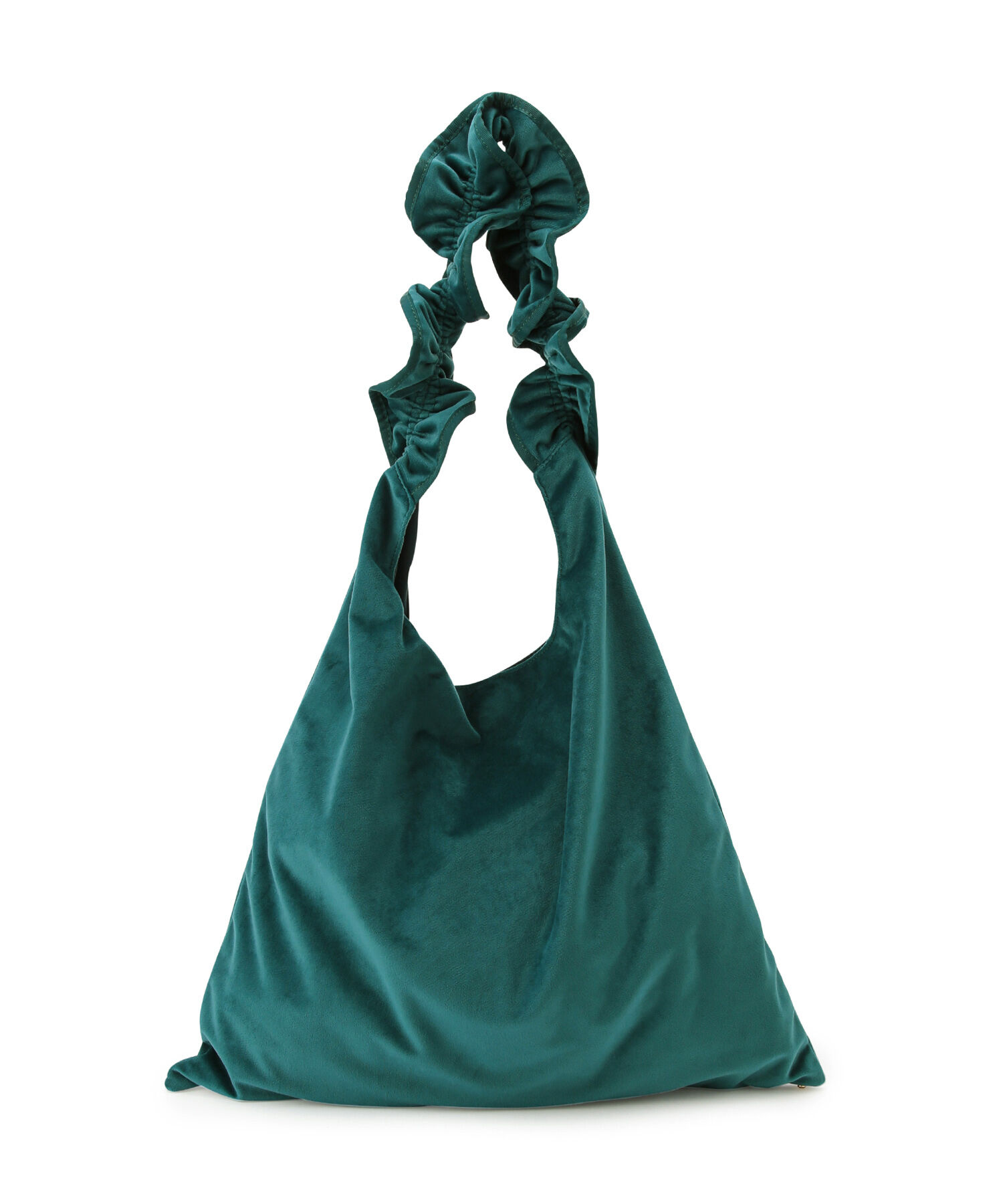 ROPE PICNIC PASSAGE「【WEB限定カラー:グリーン】A4対応/2WAYフリルベロアワンショルダーバッグ」|ショルダー・メッセンジャー|