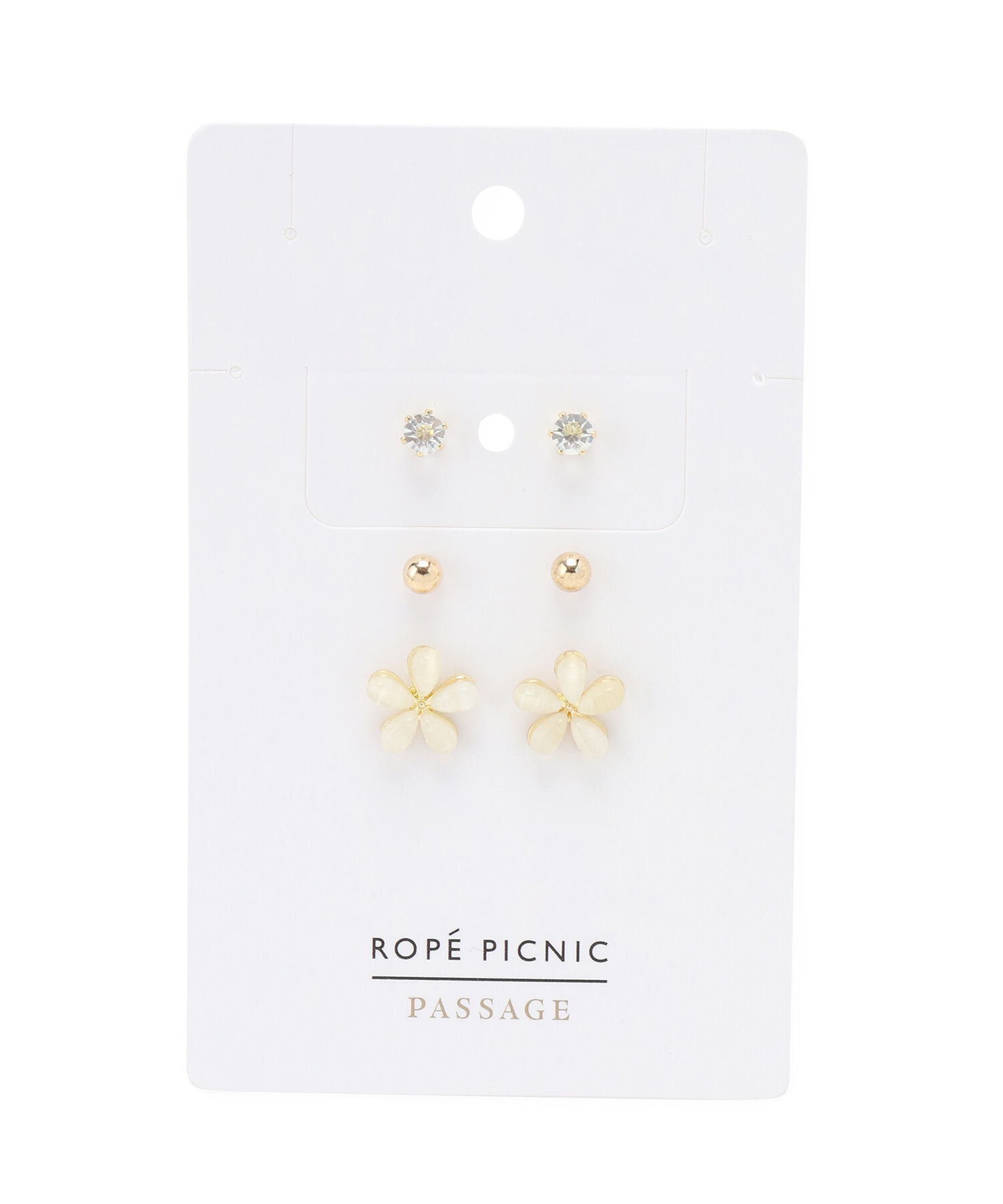 ROPE PICNIC PASSAGE「マーブルフラワーピアスセット」|ピアス|
