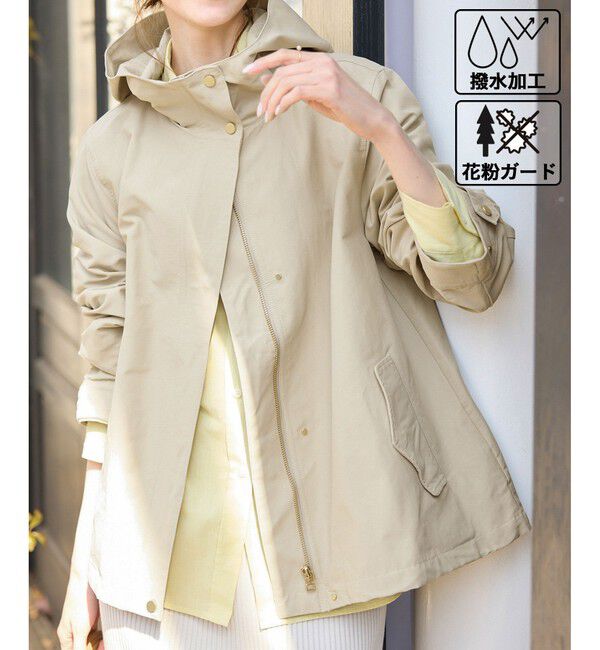 Rope&rsquo;Picnic「【花粉ガード・撥水加工】ベーシックマウンテンパーカー　スプリングコート」|その他|ベージュ(27)