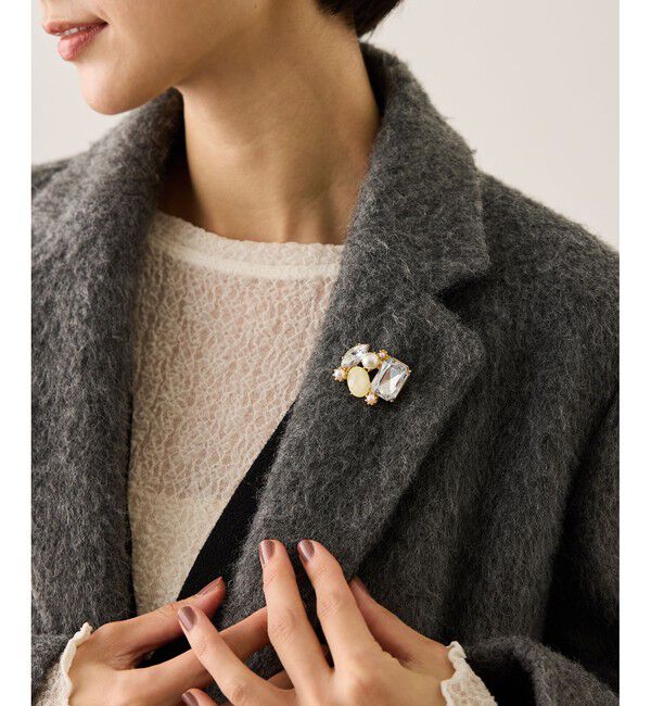 ROPE PICNIC PASSAGE「アソートビジューブローチ」|ブローチ・コサージュ|