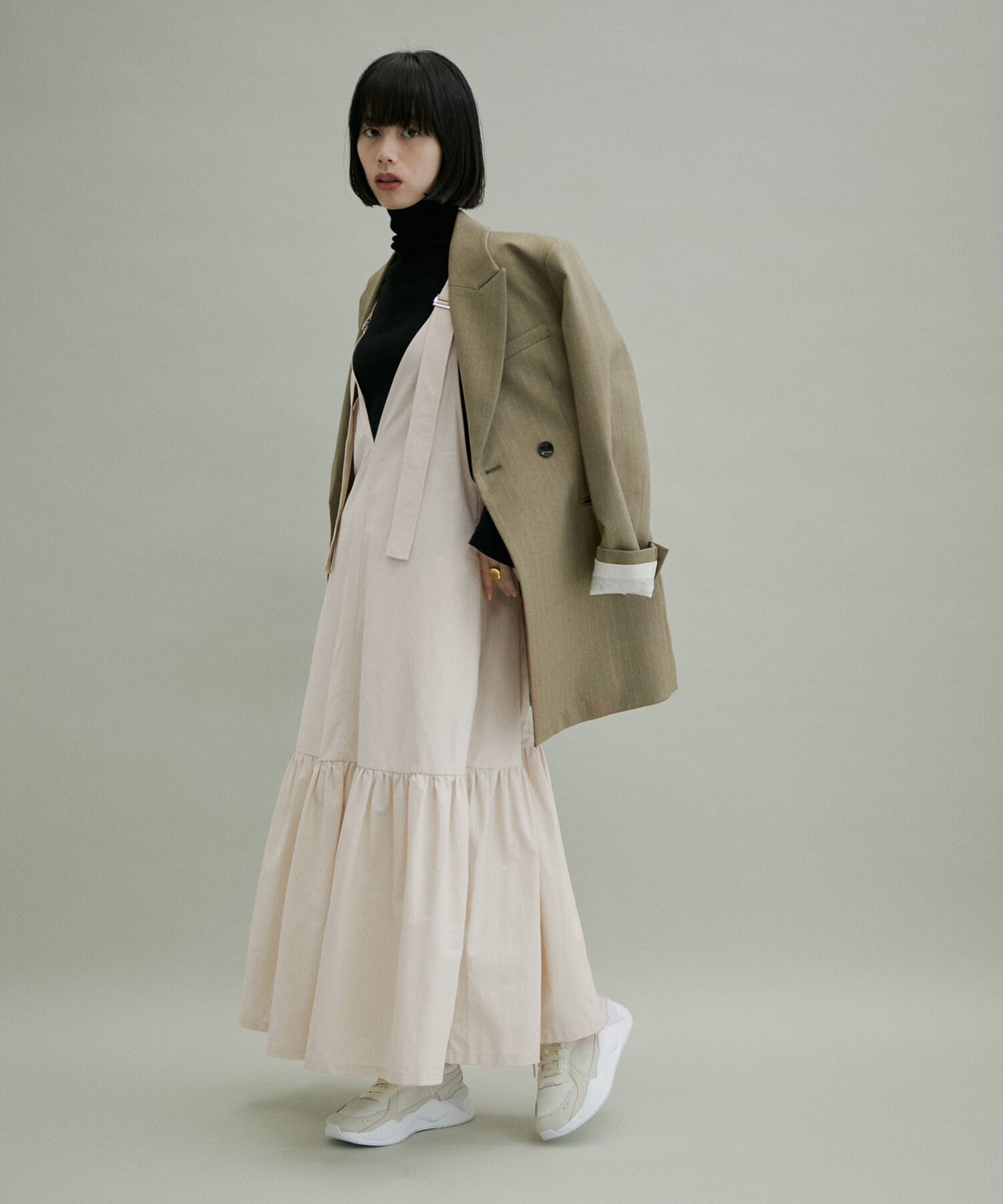 ADAM ET ROPE'「【WEB限定(一部店舗展開あり)】オーバーオールジャンパースカート」|ジャンパースカート|