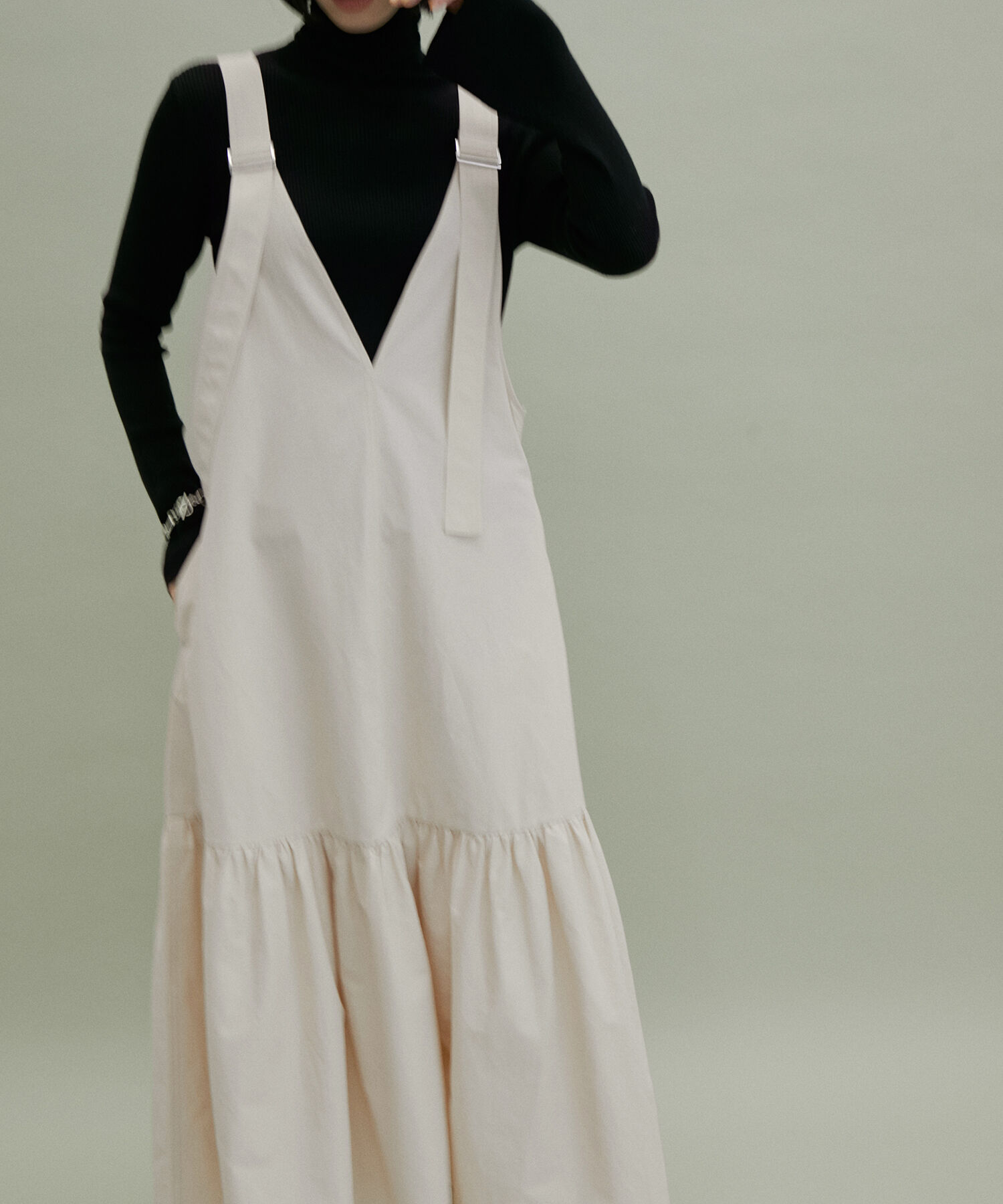 ADAM ET ROPE'「【WEB限定(一部店舗展開あり)】オーバーオールジャンパースカート」|ジャンパースカート|