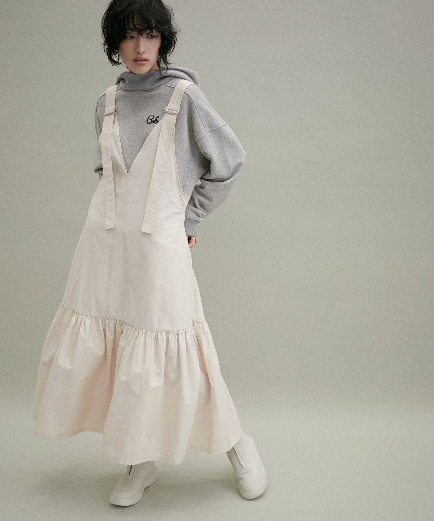 ADAM ET ROPE'「【WEB限定(一部店舗展開あり)】オーバーオールジャンパースカート」|ジャンパースカート|