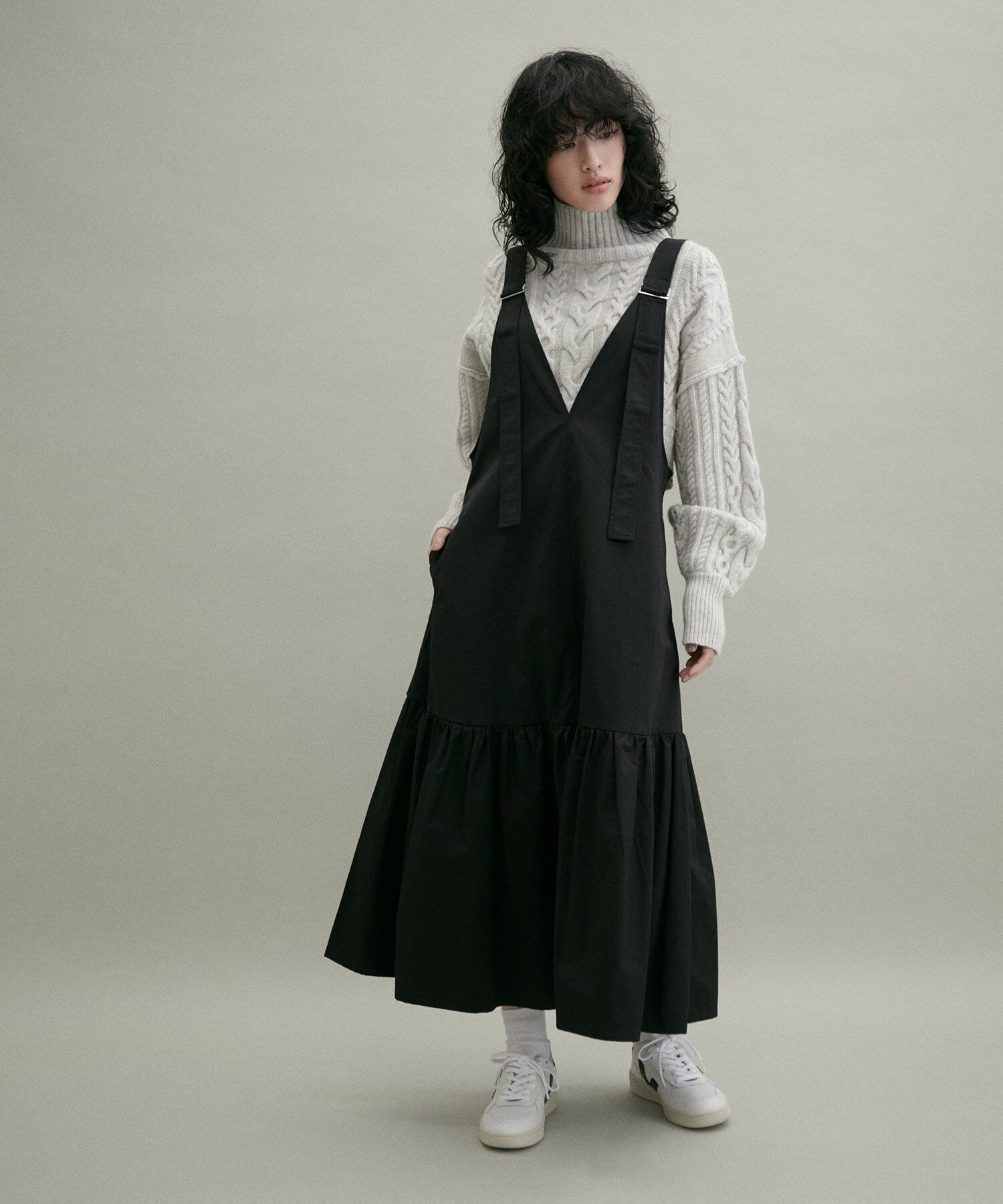 ADAM ET ROPE'「【WEB限定(一部店舗展開あり)】オーバーオールジャンパースカート」|ジャンパースカート|