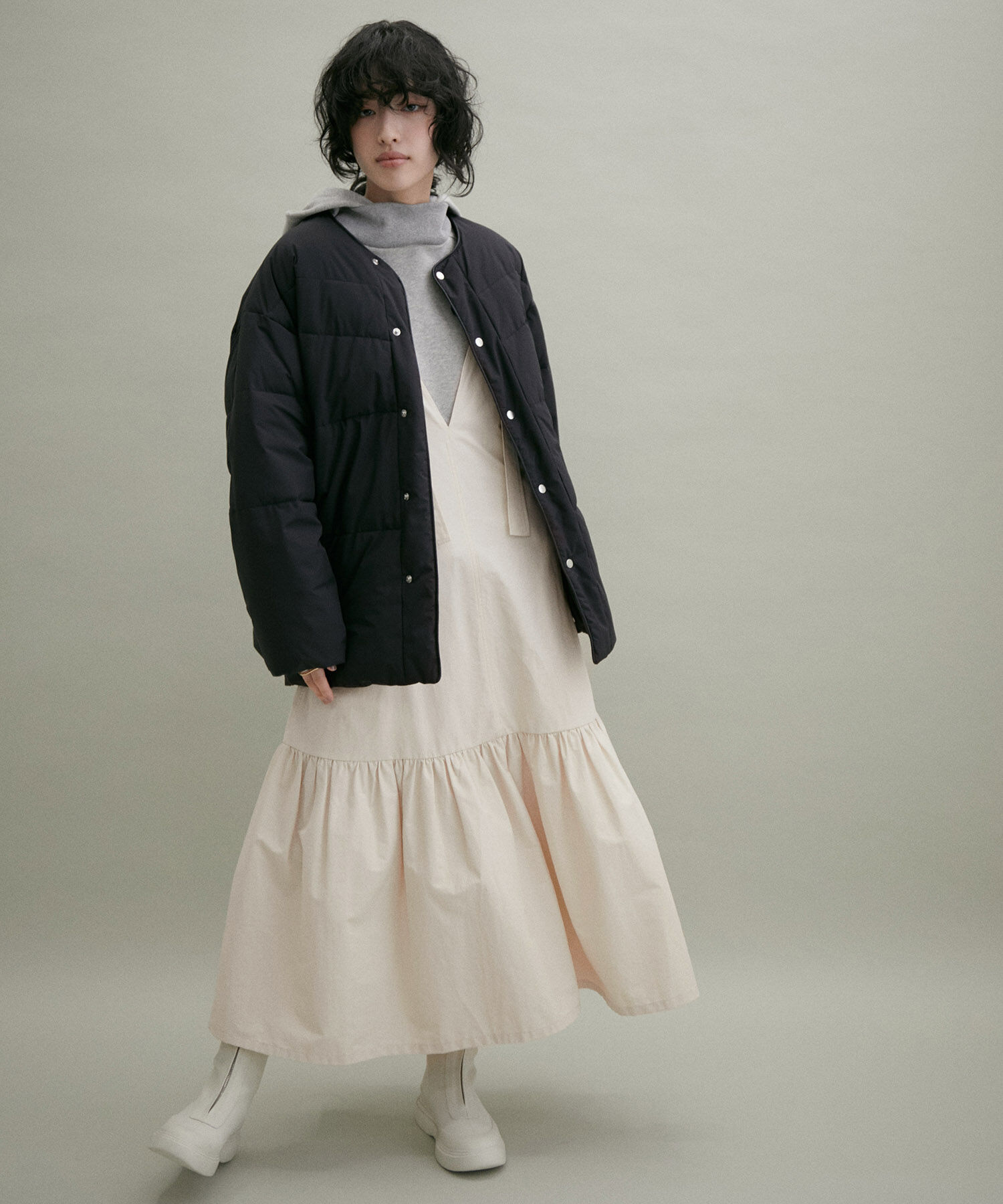 ADAM ET ROPE'「【WEB限定(一部店舗展開あり)】オーバーオールジャンパースカート」|ジャンパースカート|