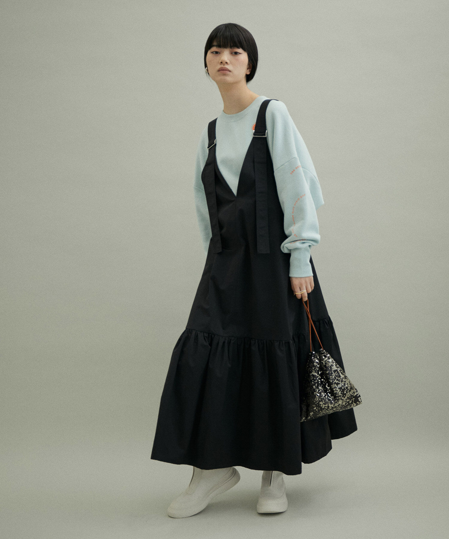 ADAM ET ROPE'「【WEB限定(一部店舗展開あり)】オーバーオールジャンパースカート」|ジャンパースカート|