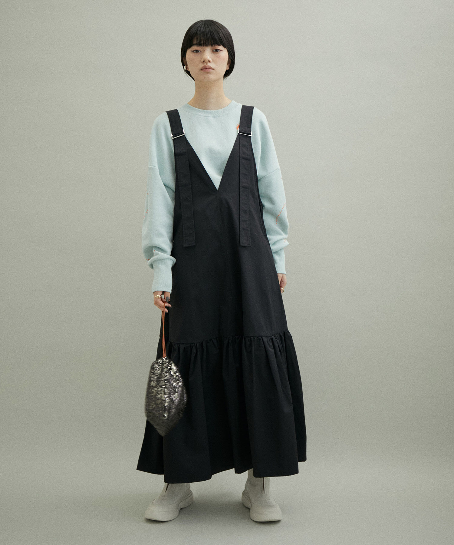 ADAM ET ROPE'「【WEB限定(一部店舗展開あり)】オーバーオールジャンパースカート」|ジャンパースカート|