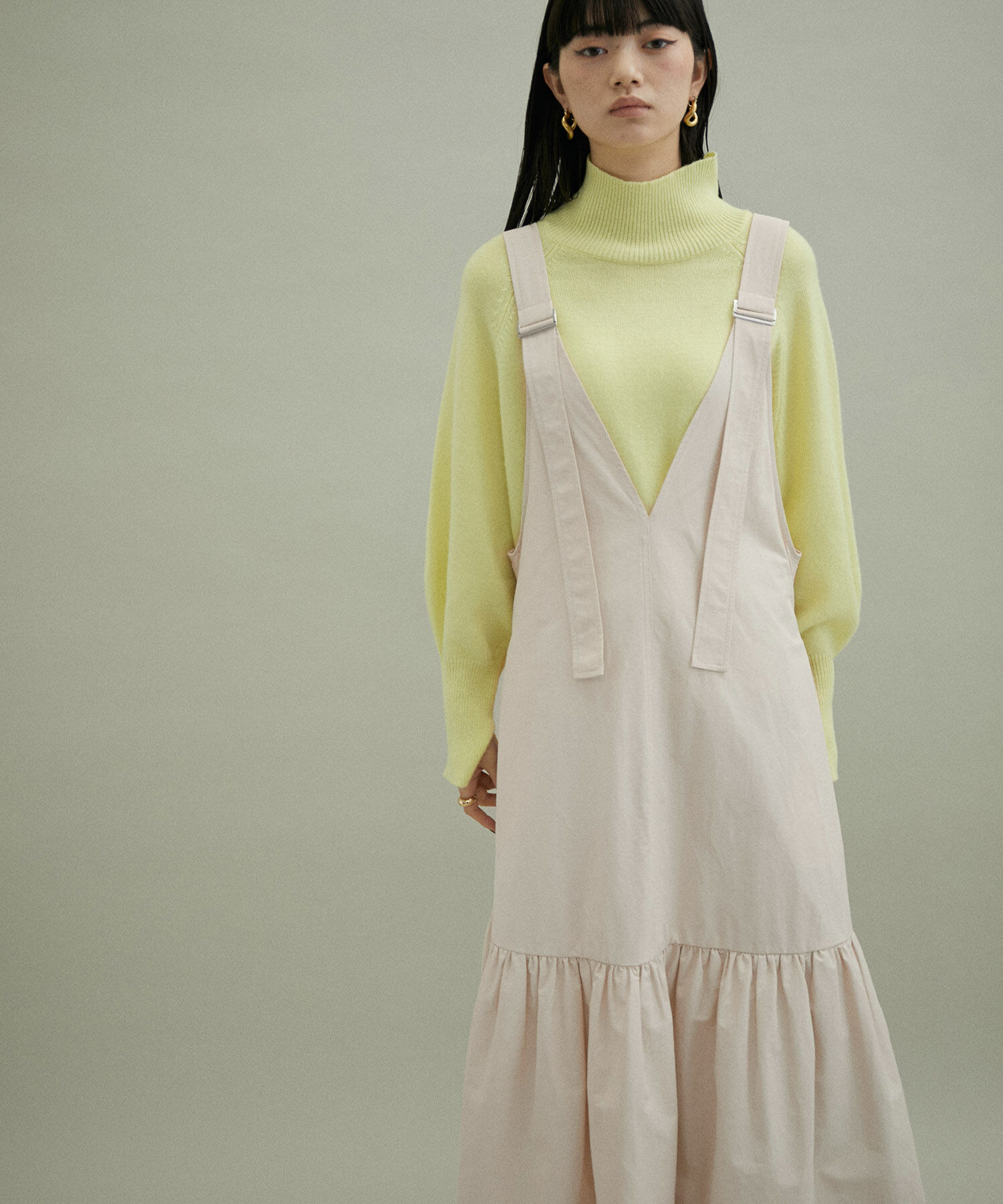 ADAM ET ROPE'「【WEB限定(一部店舗展開あり)】オーバーオールジャンパースカート」|ジャンパースカート|