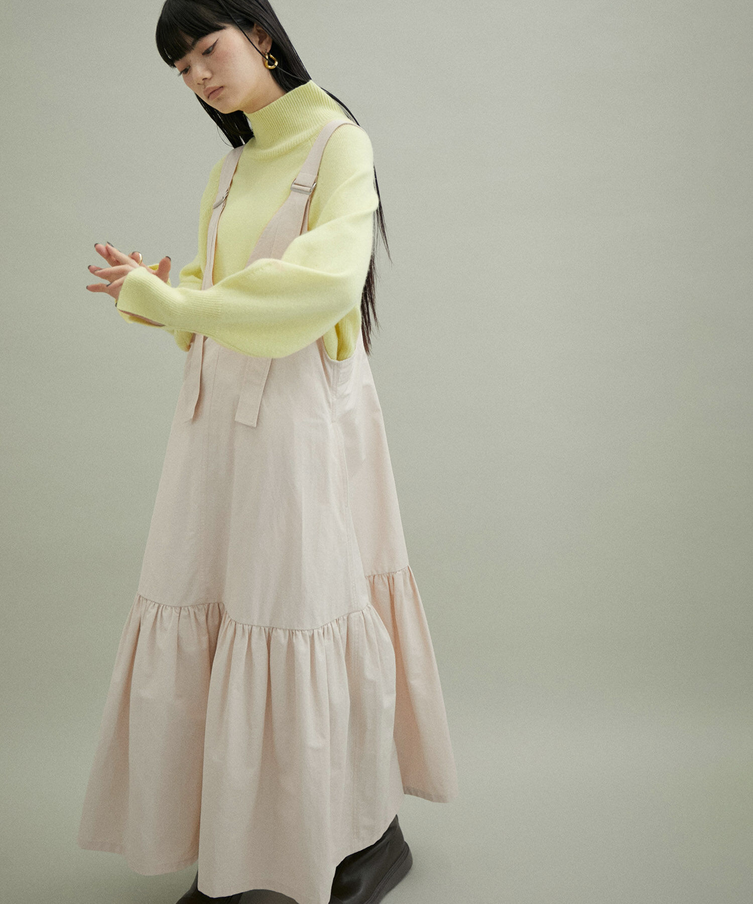 ADAM ET ROPE'「【WEB限定(一部店舗展開あり)】オーバーオールジャンパースカート」|ジャンパースカート|