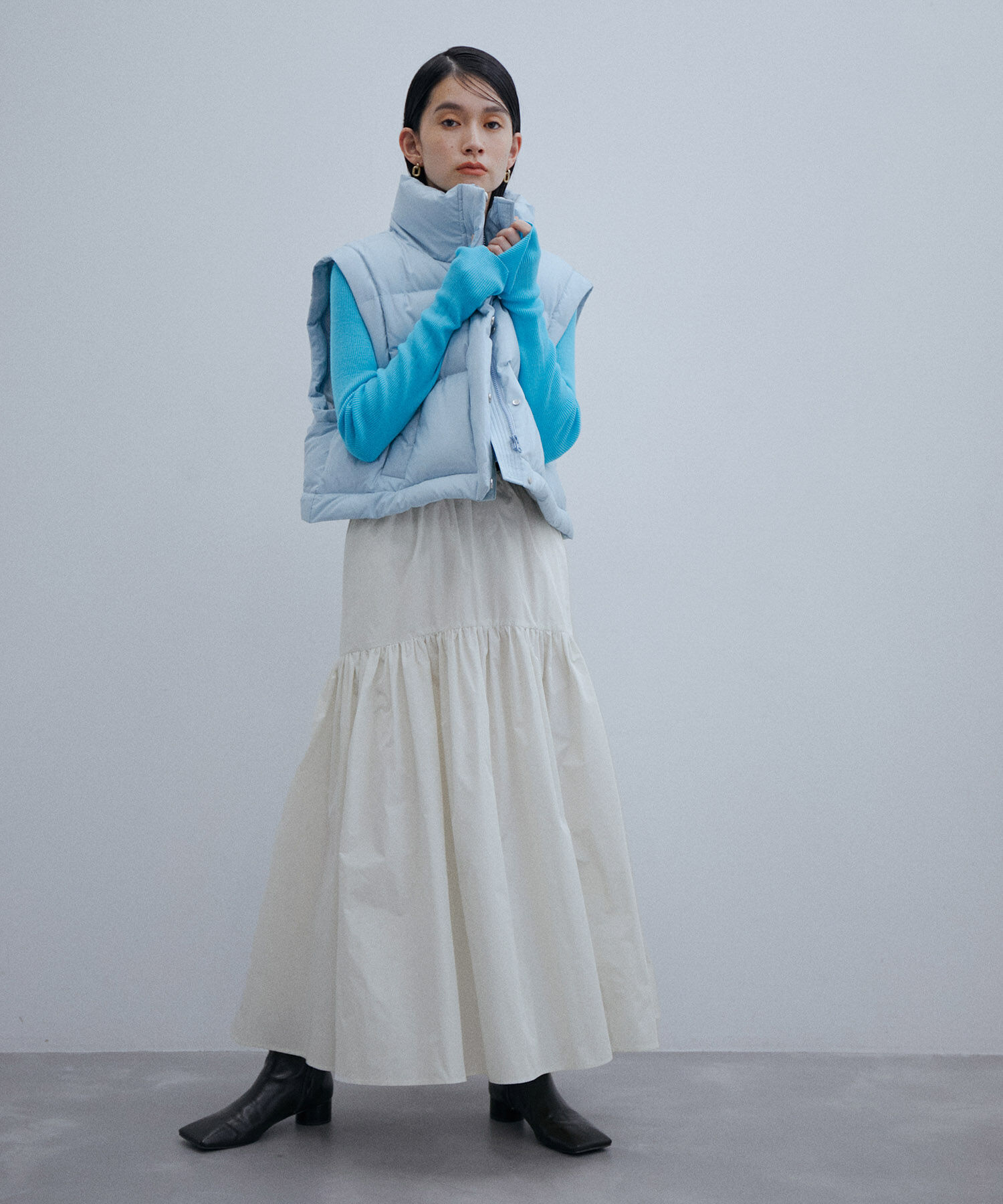 ADAM ET ROPE'「〈追加〉タフタティアードスカート」|スカート|