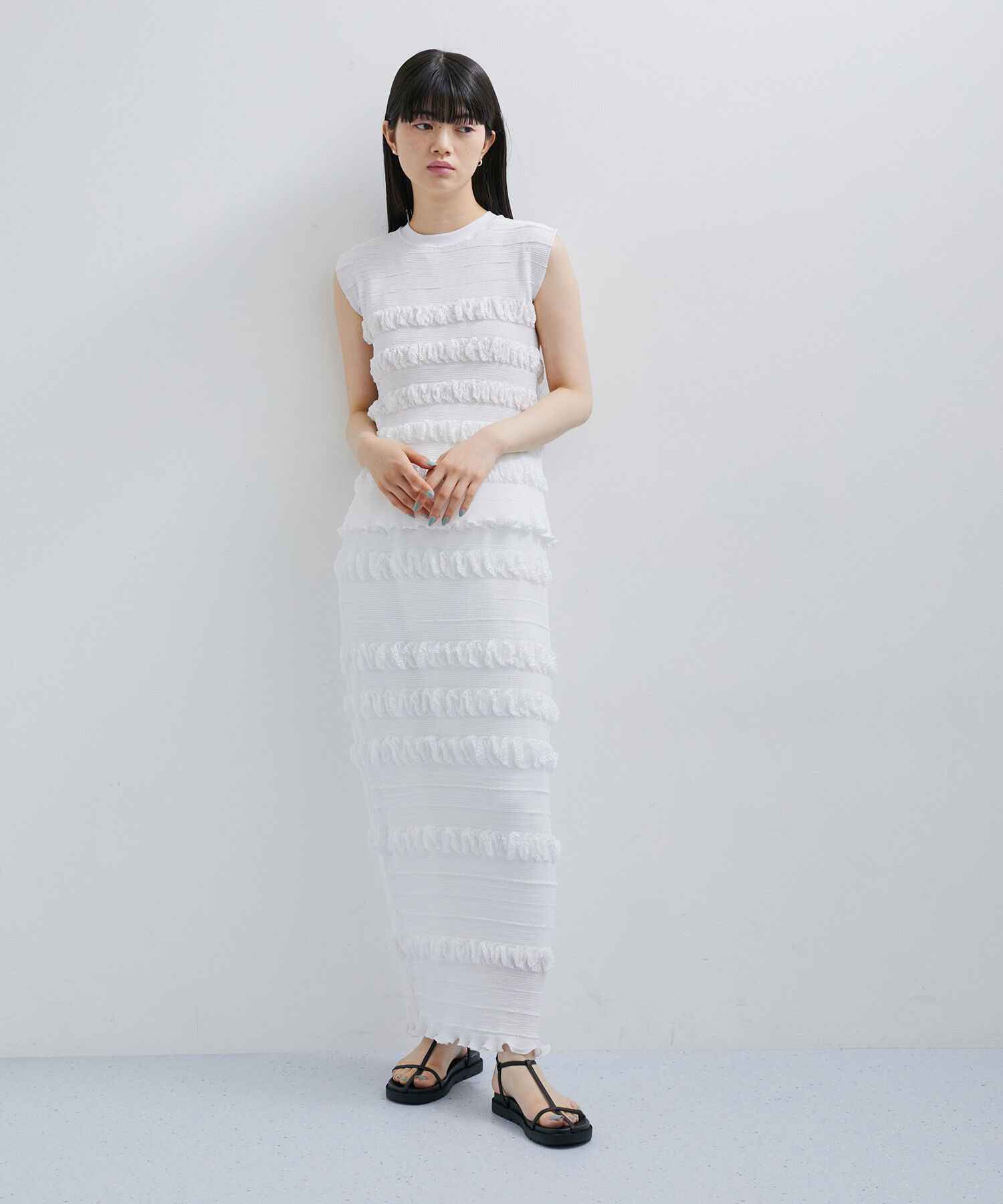 ADAM ET ROPE'「【セットアップ対応】マドレーヌプリーツトップス」|Tシャツ・カットソー|