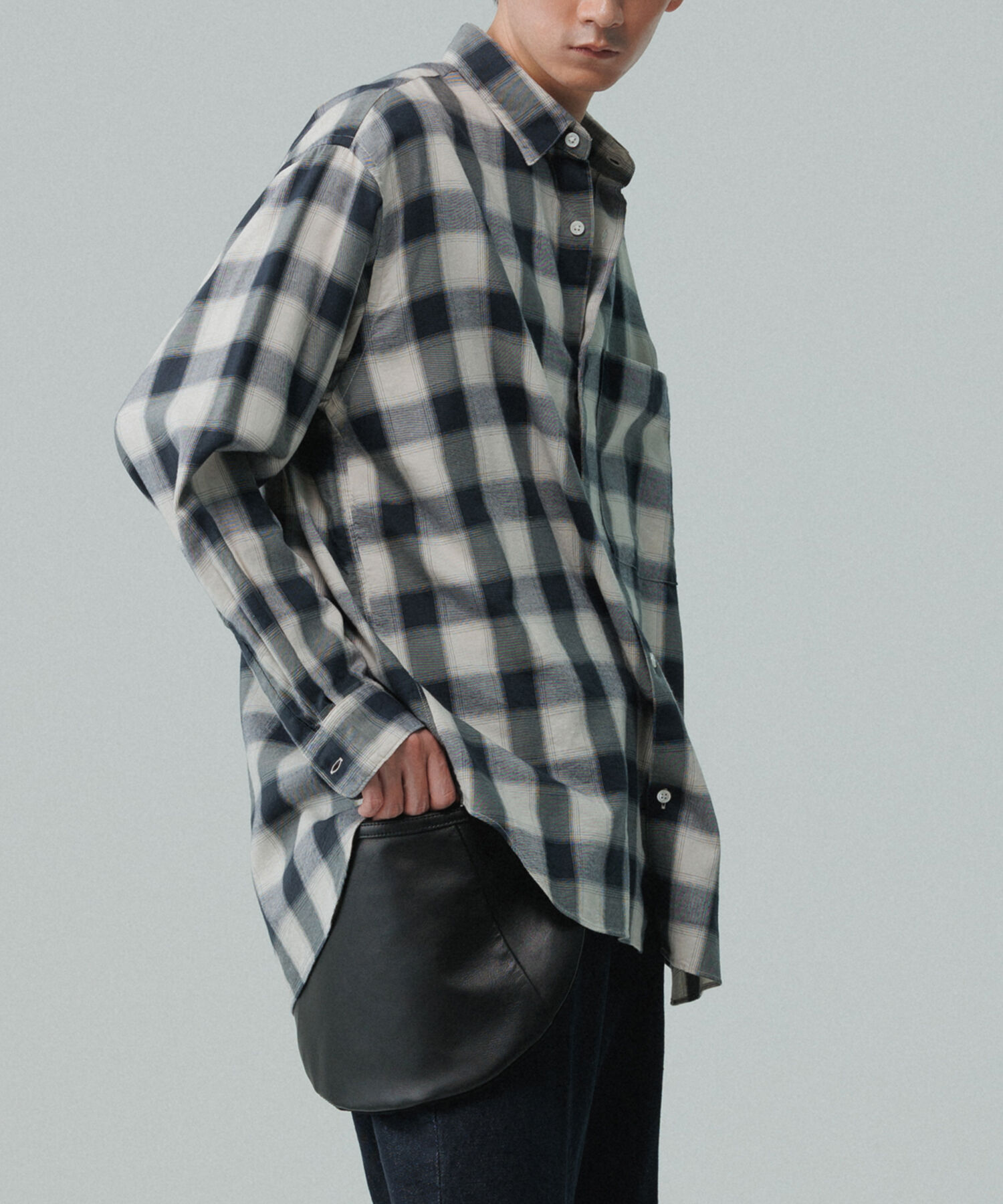 ADAM ET ROPE'「ビッグシルエット アソート レギュラーカラー シャツ / ロングシーズン着用可能」|シャツ・ブラウス|