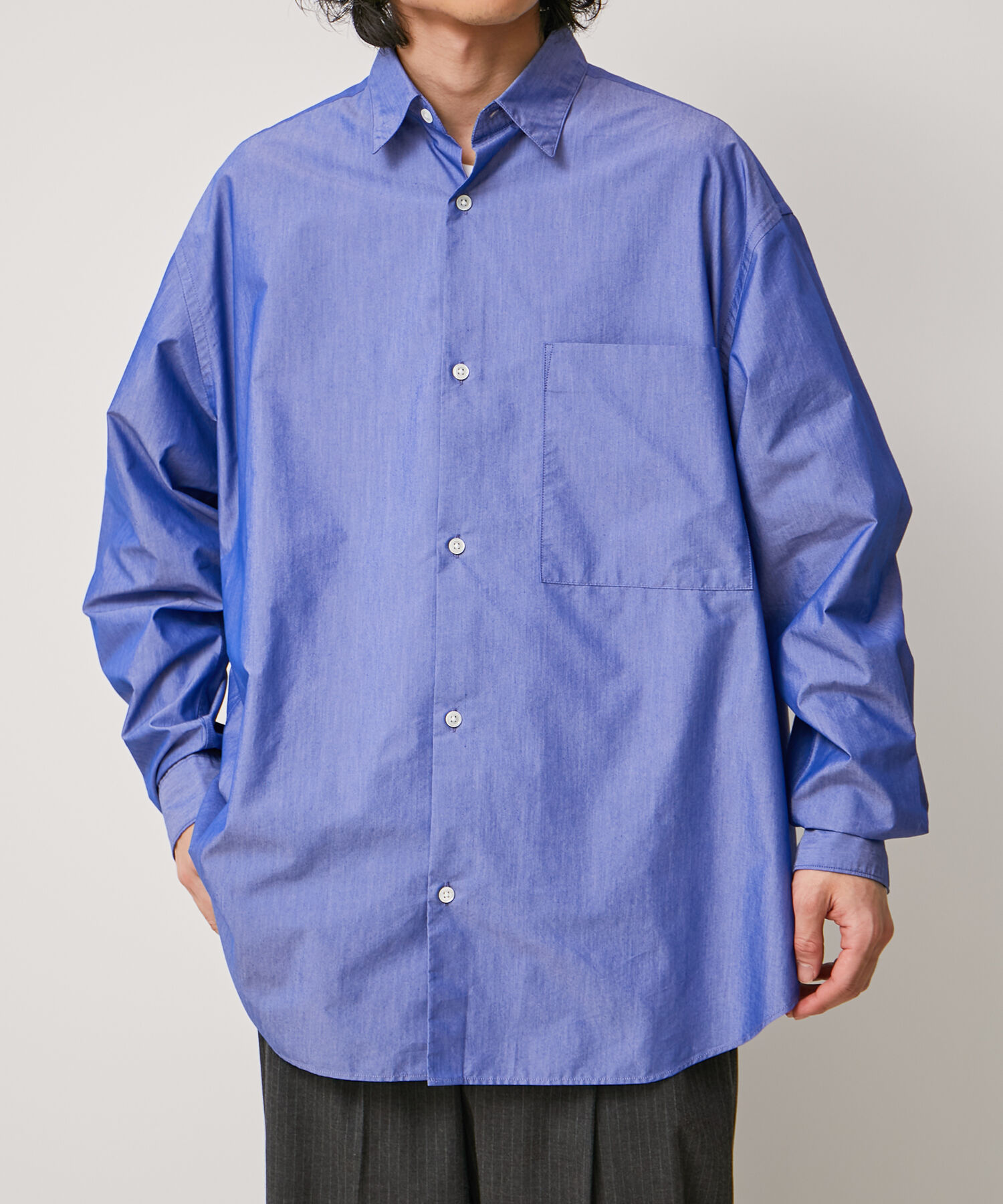 ADAM ET ROPE'「ビッグシルエット アソート レギュラーカラー シャツ / ロングシーズン着用可能」|シャツ・ブラウス|