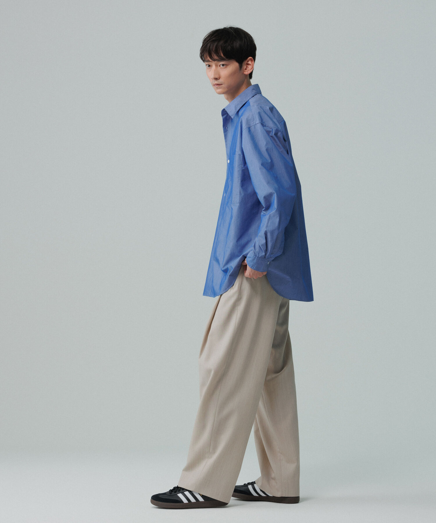 ADAM ET ROPE'「ビッグシルエット アソート レギュラーカラー シャツ / ロングシーズン着用可能」|シャツ・ブラウス|